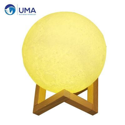 2700K LED Moon Space Lamp Environmental PLA 3D Printing 12cm x 15cm Null Design Style