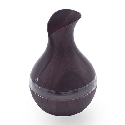 Compact 300ml Wood Flower Vase Design Ultrasonic Humidifier Diffuser for Home