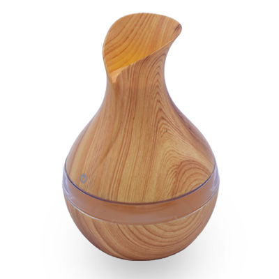 Compact 300ml Wood Flower Vase Design Ultrasonic Humidifier Diffuser for Home
