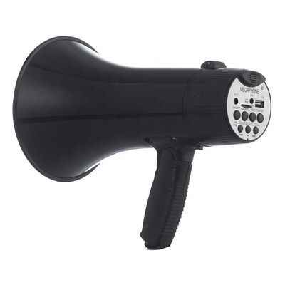 60Hz-23KHz Frequency Range Foldable Megaphone with Detachable Microphone and USB/SD/AUX