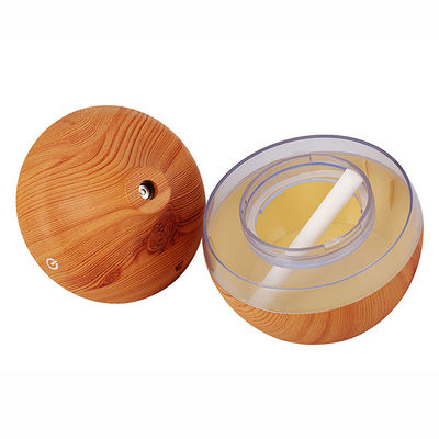 Small Size 300ml Wood Grain Cool Mist Room Humidifier with Color Change LED Light