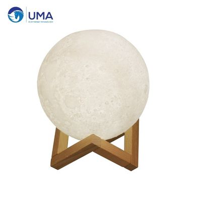 2700K LED Moon Space Lamp Environmental PLA 3D Printing 12cm x 15cm Null Design Style