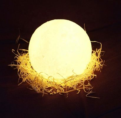 2700K LED Moon Space Lamp Environmental PLA 3D Printing 12cm x 15cm Null Design Style