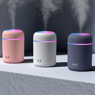 Tabletop/Portable H2O USB Humidifier with LED Mood Light and Low Noise 36db Operation