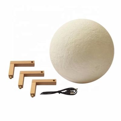 Dimmable Touch Control Remote PLA 3D Printing Moon Lamp with 10000 Hours Lifespan