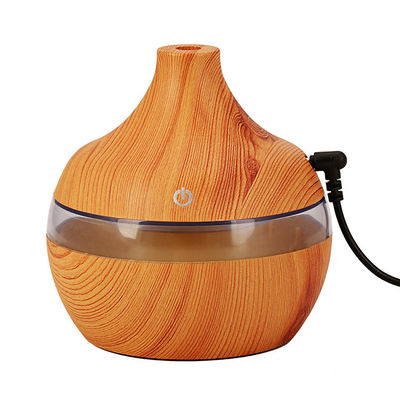 5V Portable 300ML 7 Color Change Wood Design USB Rechargeable Humidifier for Timing Function