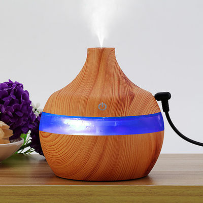 5V Portable 300ML 7 Color Change Wood Design USB Rechargeable Humidifier for Timing Function
