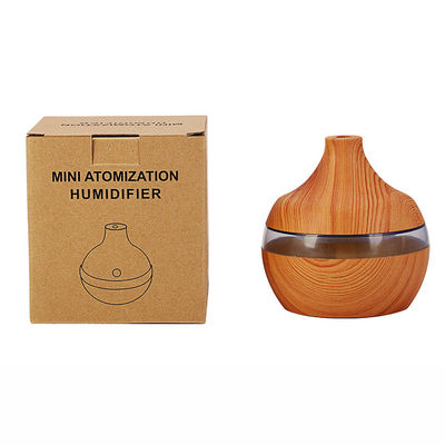 5V Portable 300ML 7 Color Change Wood Design USB Rechargeable Humidifier for Timing Function