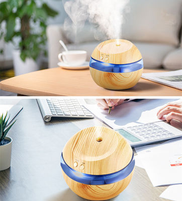 3W Portable 130ml Wood Grain Mini Ultrasonic Atomizer USB Air Humidifier