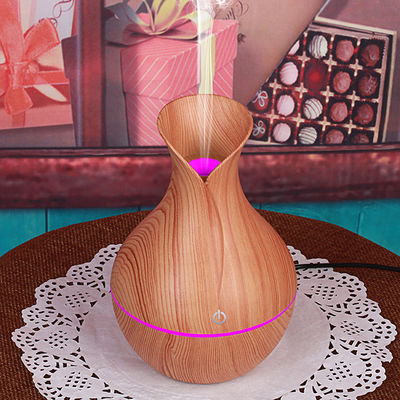 130ML Wood Grain Ultrasonic Vase Portable Mini USB Humidifier for Moisture Management
