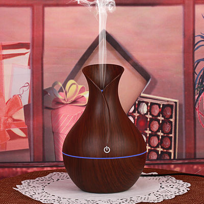 130ML Wood Grain Ultrasonic Vase Portable Mini USB Humidifier for Moisture Management