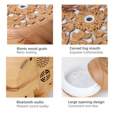 550ml Electric Essential Oil Aroma Diffuser with Remote and Bluetooth Speaker Household Favorite