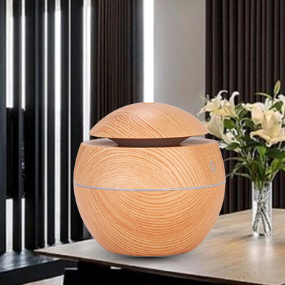 Other Function Portable Mini Ultrasonic USB 130ML Wood Grain Humidifier with Led Light