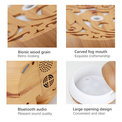 2022 Wood Grain Humidifier Aroma Oil Diffuser with Large Capacity and Vintage Style