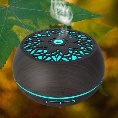 500ml Household Wood and Glass Essential Oil Aroma Diffuser with Remote and RGB LED Light