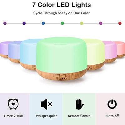 12W Portable Small Size 300ml Wood Grain Ultrasonic Air Humidifier Aroma Diffuser