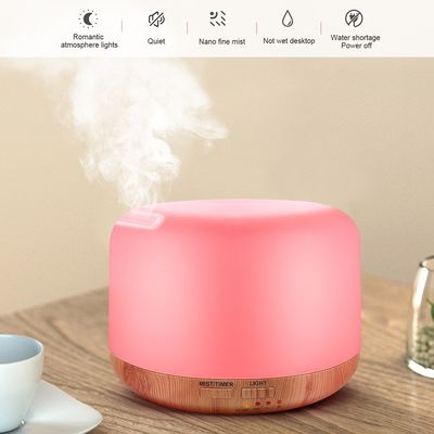 12W Portable Small Size 300ml Wood Grain Ultrasonic Air Humidifier Aroma Diffuser