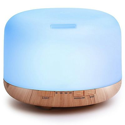 NO App-Controlled 12W 500ml Asakuki Essential Oil Aroma Diffuser with Remote Control