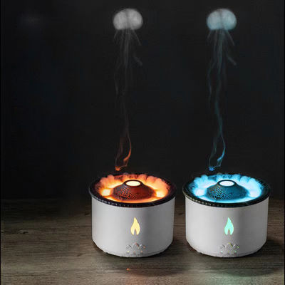 Household Aroma and Humidification with 3D Flame Essential Oil Volcano Fire Diffuser