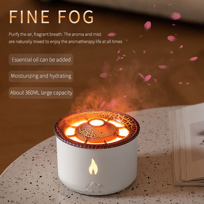 350ML Capacity 3D Flame Effect Volcano Air Humidifier Aroma Diffuser for Home Fragrance