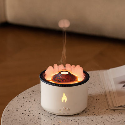 Flame LED Light 350ml Volcano Humidifier with Style Flame Aroma Diffuser and Night Lamp