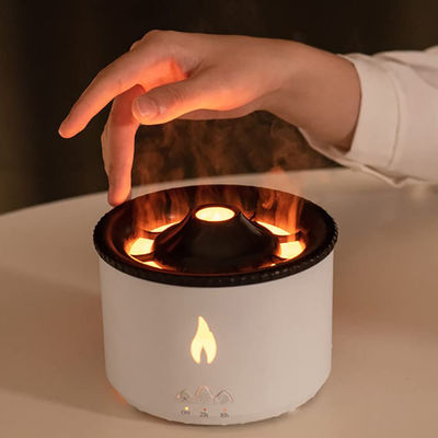 Flame LED Light 350ml Volcano Humidifier with Style Flame Aroma Diffuser and Night Lamp