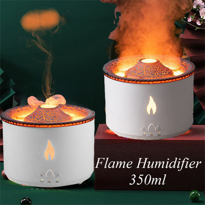 12W Power 2023 Amaz 24V Ultrasonic Volcano Vaporizer Aroma Diffuser Humidifier 3D Flame